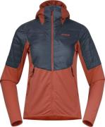 Bergans Women's Senja Midlayer Hood Jacket Brick/Orion Blue