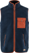 Fjällräven Men's Vardag Pile Fleece Vest Navy-Autumn Leaf