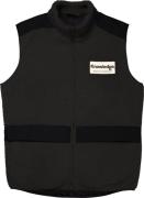 Men's Teddy Fleece Hood Vest With Rib Stop In Contrast Color Black Jet