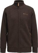 Pinewood Women's Hurricane Full Zip Sweater Dark Brown Mel