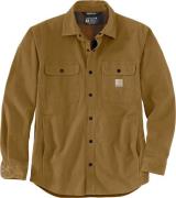 Carhartt Men's Canvas Fleece-Lined Shirt Jacket Oak Brown
