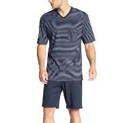 Calida Relax Streamline Short Pyjama Blå bomull Small Herr