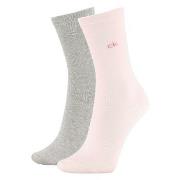 Calvin Klein Strumpor 2P Annika Flat Knit Sock Rosa/Grå Strl 37/41 Dam