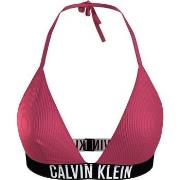 Calvin Klein Instense Power Triangle Bikini Top Rosa nylon Medium Dam