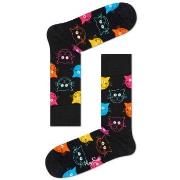 Happy socks Strumpor Cat Sock Svart mönstrad Strl 41/46
