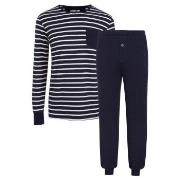 Jockey Cotton Nautical Stripe Pyjama Marin Randig bomull Small Herr