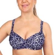 Damella Sophia Navy Crackle Underwire Bikini Bra Marin mönstrad polyes...