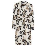 Damella Greymelange Flower Wrap Around Robe Creme Small Dam