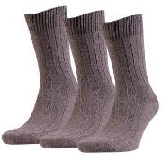 Amanda Christensen Strumpor 3P Supreme Wool Sock Brun Strl 39/42