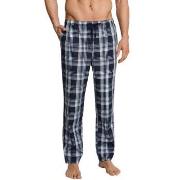 Schiesser Mix and Relax Woven Lounge Pants Blå Mönstrad vävd bomull Sm...
