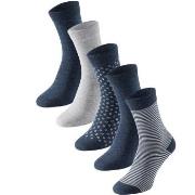 Schiesser Strumpor 5P Women Socks Marin mönstrad Strl 39/42 Dam