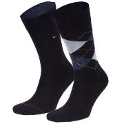 Tommy Hilfiger Strumpor 2P Men Sock Check Marin Strl 39/42 Herr