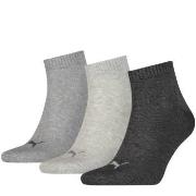 Puma Strumpor 3P Quarter Socks Grå Strl 39/42