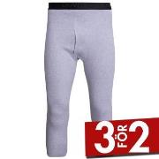 Dovre Three Quarter Long Johns Grå bomull Small Herr