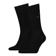 Tommy Hilfiger Strumpor 2P Fil D Ecosse Rib Socks Svart Strl 39/42 Her...