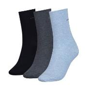 Calvin Klein Strumpor 3P Emma Roll Top Crew Socks Blå/Grå One Size Dam