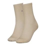 Tommy Hilfiger Strumpor 2P Women Diamond Structure Socks Beige Strl 39...