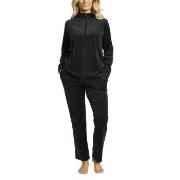 Damella Velour Plain Suit Svart Small Dam