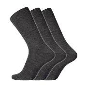 Dovre Strumpor 3P No Elastic Twin Socks Mörkgrå bomull Strl 45/48 Herr