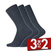 Dovre Strumpor 3P No Elastic Twin Socks Marin bomull Strl 45/48 Herr