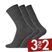 Dovre Strumpor 3P Wool No-Elastic Socks Mörkgrå Strl 45/48 Herr