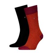 Tommy Hilfiger Strumpor 2P Men Birdeye Sock Svart/Röd Strl 39/42 Herr