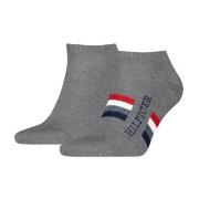 Tommy Hilfiger Strumpor 2P Men Tab Sneaker Socks Grå Strl 39/42 Herr