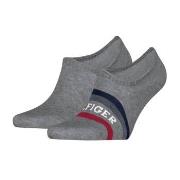 Tommy Men Tab Footie Socks Strumpor 2P Grå Strl 39/42