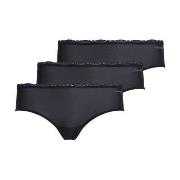 Calvin Klein Trosor 3P Boyshorts Hipster Svart polyamid Small Dam