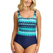 Damella Patricia Swimsuit Blå Mönstrad 38 Dam