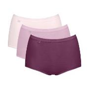 Sloggi Trosor 3P Basic Plus Maxi Colored Ljusrosa bomull 38 Dam