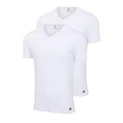 adidas 2P V-Neck Active Flex Cotton T-Shirt Vit bomull Small Herr
