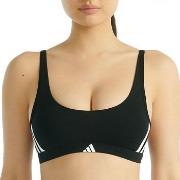 adidas BH Sport Active Essentials 3 Stripes Bralette Svart bomull Smal...