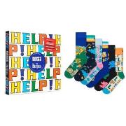 Happy socks Strumpor 6P The Beatles Vinyl Gift Box Svart mönstrad bomu...