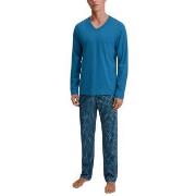 Calida Relax Imprint 3 Pyjamas Midnattsblå bomull Small Herr