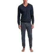 Calida Relax Streamline Pyjama With Cuff Marin bomull Small Herr
