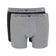 Armani Endurance Boxer Kalsonger 2P Svart/Grå bomull Small Herr