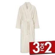 Damella Soft Velour Terry Robe Vit Small Dam