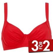 Damella Sophia Basic Underwired Bikini Bra Röd polyester B 38 Dam