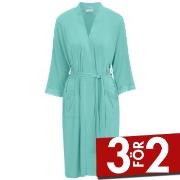 Damella Viscose Plain Lace Robe Aqua viskos Small Dam