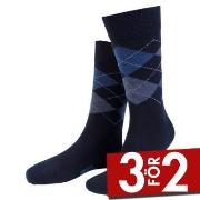 Amanda Christensen Strumpor True Ankle Argyle Sock Marin/Blå Strl 39/4...
