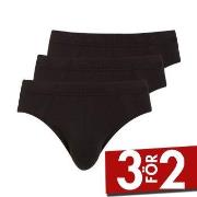 Jockey Kalsonger 3P Cotton Plus Brief Svart Small Herr