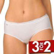 Sloggi Trosor 2P Basic Plus Midi Briefs Vit bomull 38 Dam