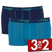 Sloggi Kalsonger 2P For Men Start Hip Blå bomull Small Herr