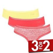 Sloggi Trosor 3P GO Crush Hipster Briefs Rosa/Gul bomull X-Large Dam