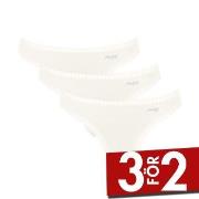 Sloggi Trosor 3P GO Crush String Elfenben bomull Small Dam