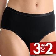 Sloggi Trosor 3P GO Daily Cotton Midi Briefs Svart bomull Small Dam