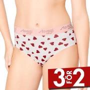 Sloggi Trosor The 79 Maxi Printed Vit/Röd bomull Small Dam