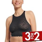 Sloggi BH ZERO Feel Bliss Crop Top Svart Small Dam
