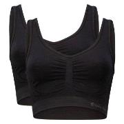 Bamboo basics BH 2P Nova Seamless Bra Svart Small Dam